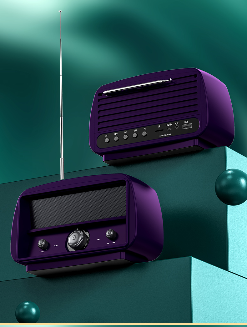 JY-68 Retro Solid Speaker